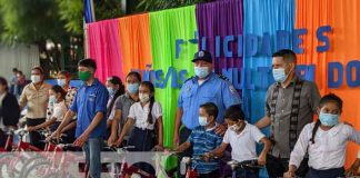 Acto por la entrega de bicicletas en Somoto