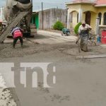 Avanzan construcciones de cuadras nuevas de concreto hidráulico en Matiguás / FOTO / TN8