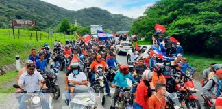 Jinotega realiza caravana en honor al 42/19