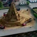 Dinamarca, castillo de arena, construccion, coronavirus,