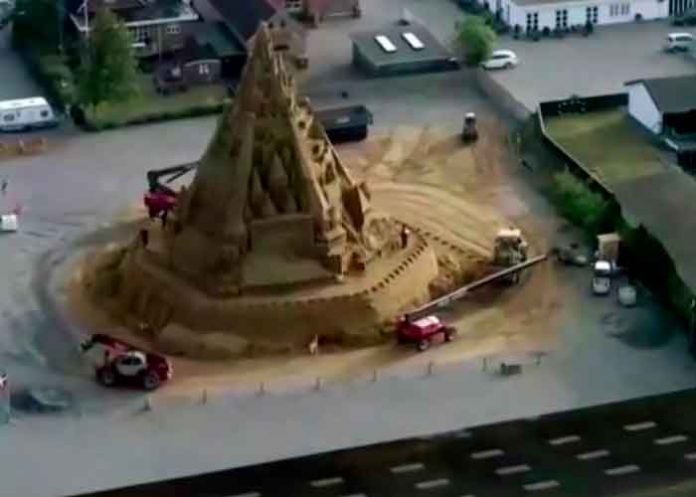 Dinamarca, castillo de arena, construccion, coronavirus,