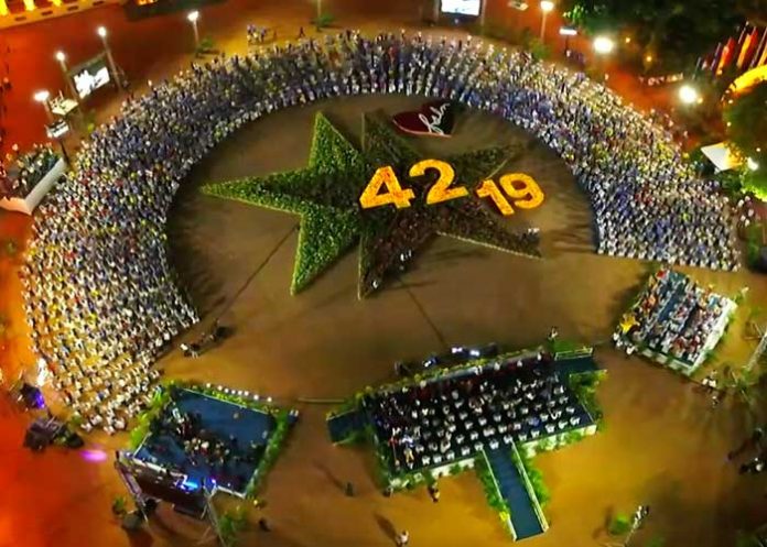 Ambiente de la celebración del 42/19 en Nicaragua
