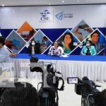 Autoridades del CSE en conferencia de prensa sobre Verificación Ciudadana