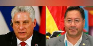 Presidente de Bolivia Luis Arce junto a su homólogo de Bolivia