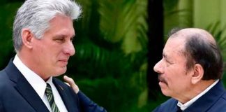 Presidente de Cuba y el presidente de Nicaragua