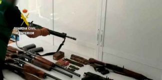 Incautación de armas a narcos en España