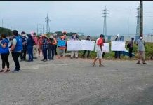 Agricultores de Ecuador durante el paro nacional