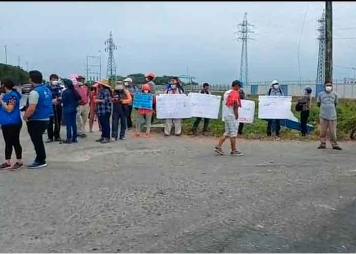 Agricultores de Ecuador durante el paro nacional