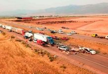Choque múltiple en una pista en Estados Unidos
