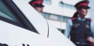 Patrulla policial de España con agentes