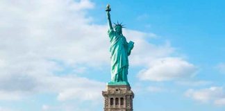 estados unidos, nueva york, exhibicion, replica, estatua, libertad,