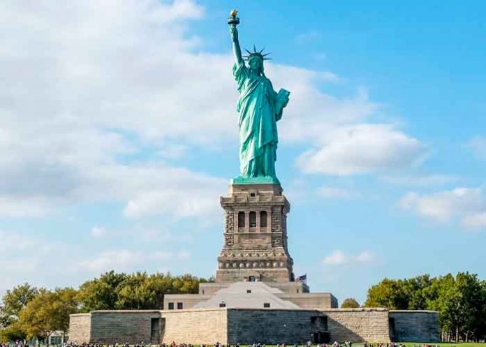 estatua estados unidos, nueva york, exhibicion, replica, estatua, libertad,