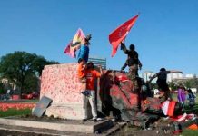 canada, derribo, estatuas, britanicas, protestas,
