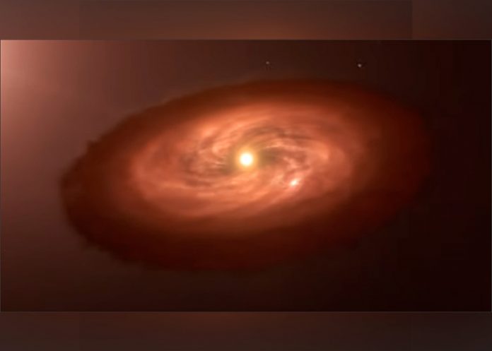 El impresionante disco rodea un exoplaneta