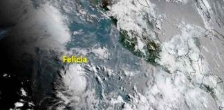 La tormenta tropical Felicia no representa peligro para México