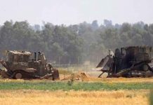 Israel , tierras agricolas, gaza, vehículos militares,