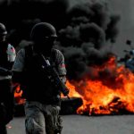 Foto: Protestas violentas ensombrece misa en memoria de Moïse/Cortesía