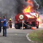 Momentos de un gran incendio en Rancho Grande, Matagalpa