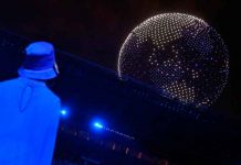Así fue el show con drones en la inauguración de los Juegos Olímpicos