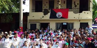 Homenaje de la Juventud Sandinista a Julio Buitrago