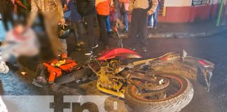 Foto: Motociclista vivo de milagro tras chocar contra una camioneta en Matagalpa/TN8