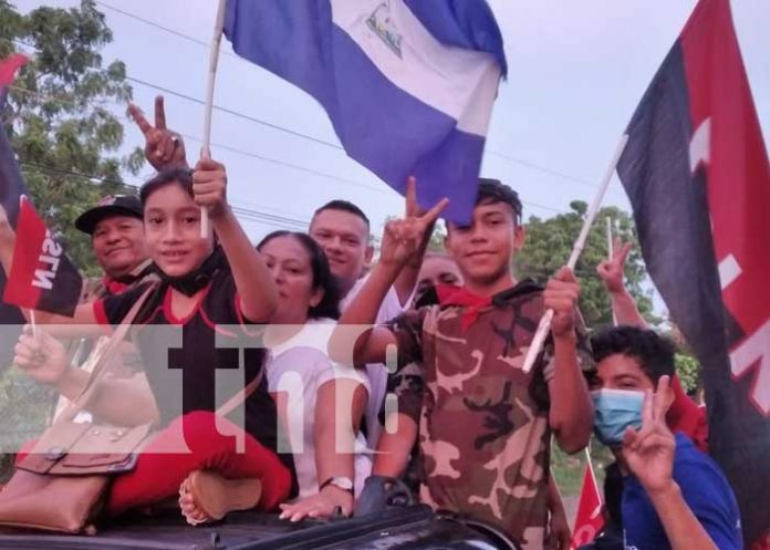 Militancia sandinista recorre calles de Tipitapa por el 42/19