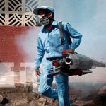 Jornada de lucha anti epidémica en el barrio Colinas del Memorial Sandino nicaragua, managua, fumigación, MINSA,