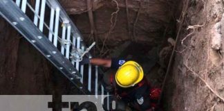 Momento exacto del rescate, en el barrio La Tomatera