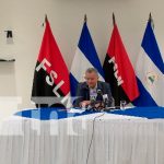 Siembra de primera en Nicaragua registra buen comportamiento Ministro Agropecuario, Edward Centeno, durante una conferencia / FOTO / TN8