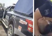 Agarran a dos policías 'en una sola' en una patrulla en México / RF