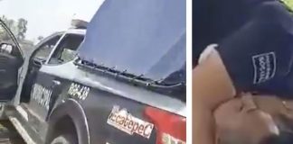 Agarran a dos policías 'en una sola' en una patrulla en México / RF