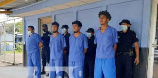 Presentación de delincuentes en Río San Juan