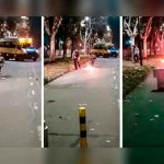 ¡La locurita! Policía lo detiene, no tenía los papeles de la moto y decidió quemarla