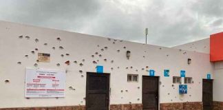 Casa baleada por narcos en Sonora