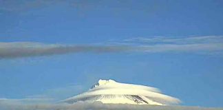 La Luna, Venus y Marte “caen” sobre el volcán Popocatépetl, México