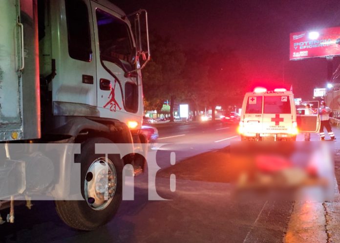 nicaragua, managua, accidente de transito, atropello, muerto, camión,