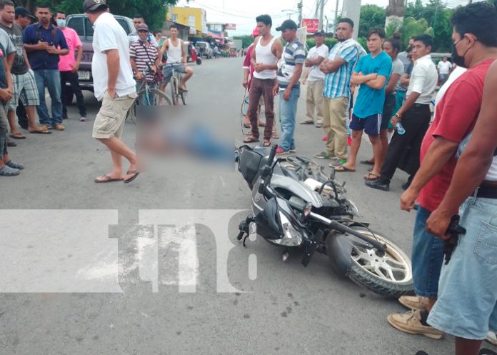 nicaragua, tipitapa, accidente de transito, moto, muerto,