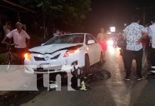 Motociclista muere al ser catapultado por vehículo nicaragua, managua, accidente de transito, lesionados, muerto, rocargo,