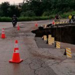 Lluvias causan hundimientos en la ruta Ciudad Quetzal y San Raymundo en Guatemala Lluvias causan hundimiento en la ruta Ciudad Quetzal y San Raymundo en Guatemala