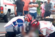 Motociclista grave al sufrir accidente en el km 35.5 Carretera Sur nicaragua, carazo, accidente de transito, lesionado,