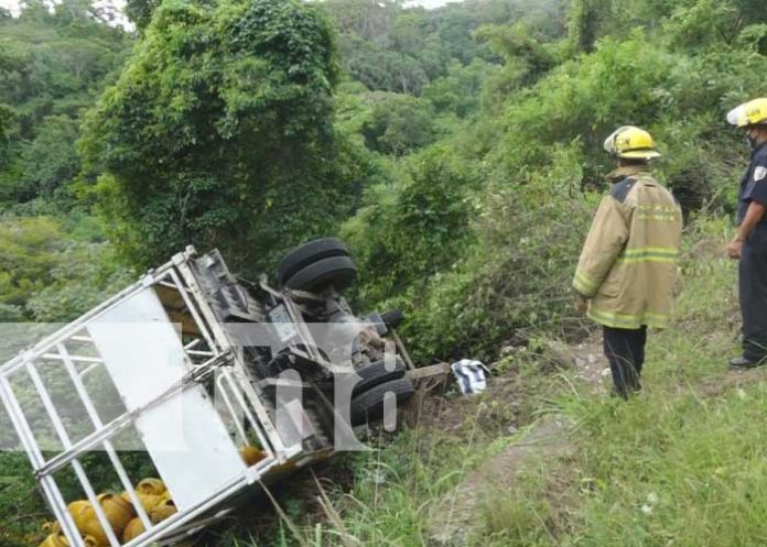 Accidente de tránsito con camión en La Kukamonga, Estelí