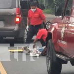 Joven es catapultado brutalmente frente al complejo judicial de Carazo Accidente de tránsito con joven lesionado en Carazo