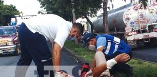 Imagen de un accidente de tránsito en Nicaragua
