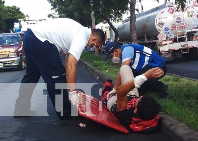 Imagen de un accidente de tránsito en Nicaragua