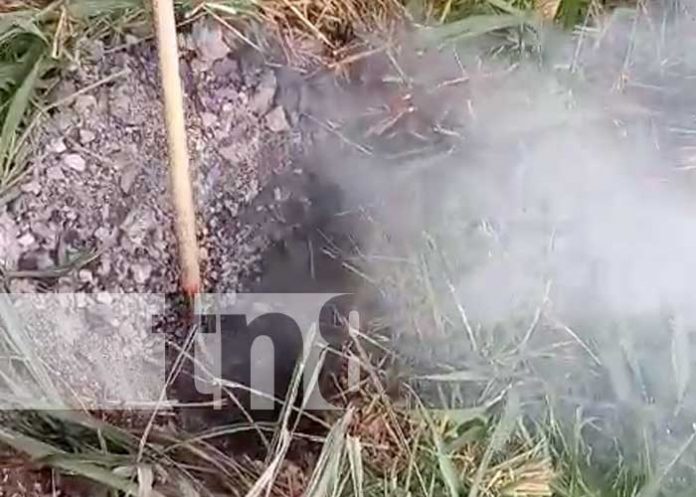 Pobladores alertas en Jinotega por caldera que apareció de la nada en un terreno