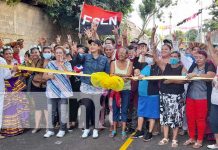 Inauguración de proyecto sobre nuevas calles en barrio El Recreo Sur