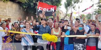 Inauguración de proyecto sobre nuevas calles en barrio El Recreo Sur