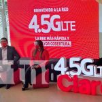 Empresa Claro lanza en Nicaragua la Red 4.5G Conferencia de prensa de Claro Nicaragua sobre la Red 4.5 G