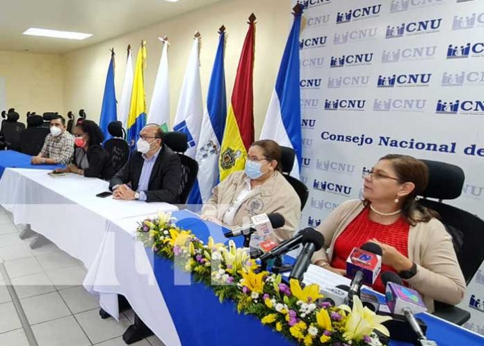 Conferencia de prensa con autoridades del CNU sobre actividad en universidades