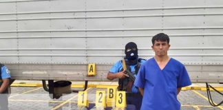 Presentación policial por incautación de cocaína en Chinandega